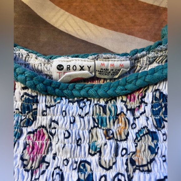 3/$10 Roxy Multicolored Ruffled Smocked Midi Sundress - Picture 5 of 5